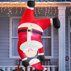 6 ft Tall Hanging Upside Down Santa Inflatable Decoration