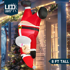 6 ft Tall Hanging Upside Down Santa Inflatable Decoration