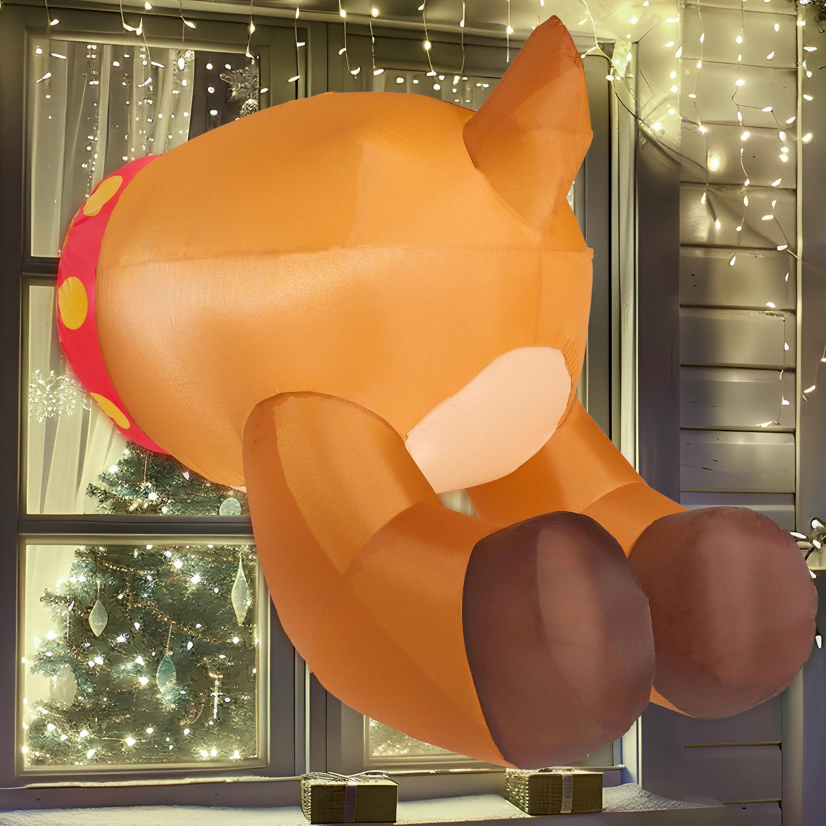 3 ft Tall Reindeer Butt Window Breaker Inflatable Decoration