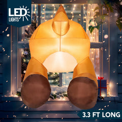3 ft Tall Reindeer Butt Window Breaker Inflatable Decoration