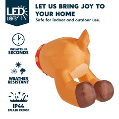 3 ft Tall Reindeer Butt Window Breaker Inflatable Decoration
