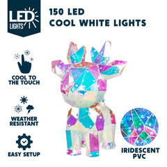 15 in LED Yard Light - Iridescent Reindeer