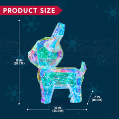 15 in LED Yard Light - Iridescent Reindeer