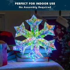 15 in LED Yard Light - Iridescent Snowflake