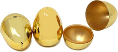 36Pcs Shiny Golden Metallic Easter Egg Shells 3in