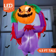 4.5 FT Tall Halloween Inflatable Pumpkin Ghost Broke Out