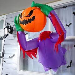 4.5 FT Tall Halloween Inflatable Pumpkin Ghost Broke Out