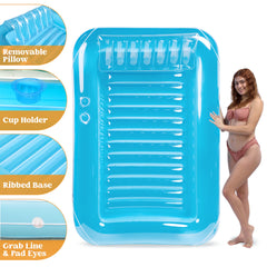 70" x 46" Suntan Pool Float (Blue)