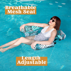 30"x16"x24' Tropical Leaves Adjustable Hammock Chair (Green)