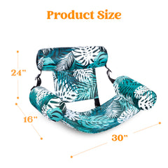 30"x16"x24' Tropical Leaves Adjustable Hammock Chair (Green)