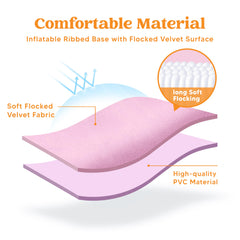 SLOOSH 72" x 65" Large Inflatable Round Tanning Pool with Print, Pink