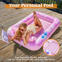 70"x46" Tropical Leaves Suntan Pool Float (Blushing Pink)