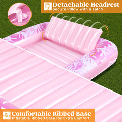 70"x46" Tropical Leaves Suntan Pool Float (Blushing Pink)
