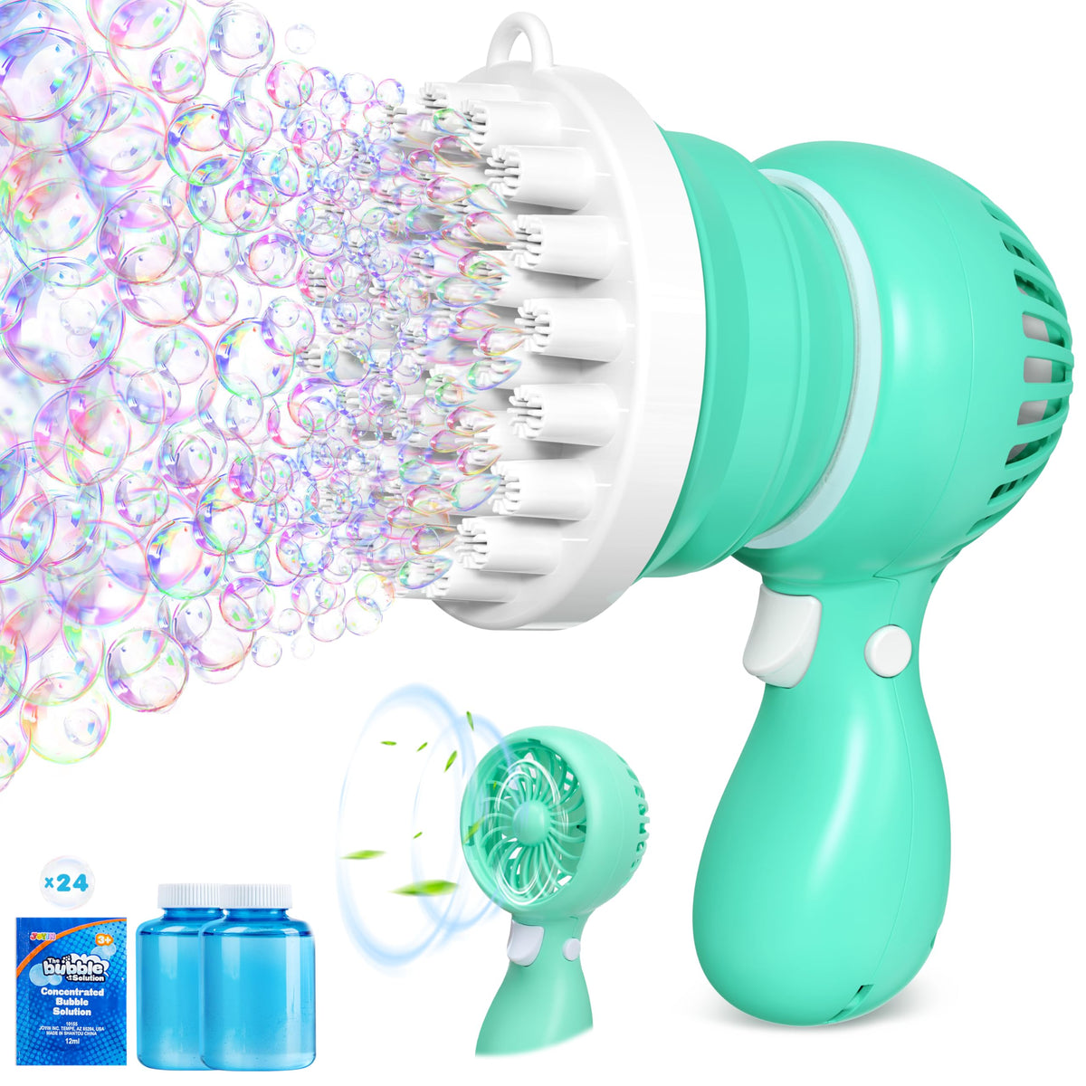 2-in-1 Bazooka Bubble Gun, Mint