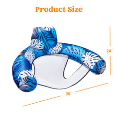 35"x24" Fabric Covered Pool Chair, Blue