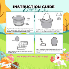 41 Pcs Easter Egg Decorating DIY Kit with Dye Tablets and Easter Stickers