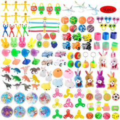 48Pcs 2.5in Bright Colorful and 2Pcs Gold Prefilled Plastic Easter Eggs with 25 Kinds of Popular Toys