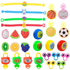 48Pcs 2.5in Bright Colorful and 2Pcs Gold Prefilled Plastic Easter Eggs with 25 Kinds of Popular Toys