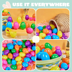 500Pcs 2.3in Colorful Easter Egg Shells for Easter Egg Hunt
