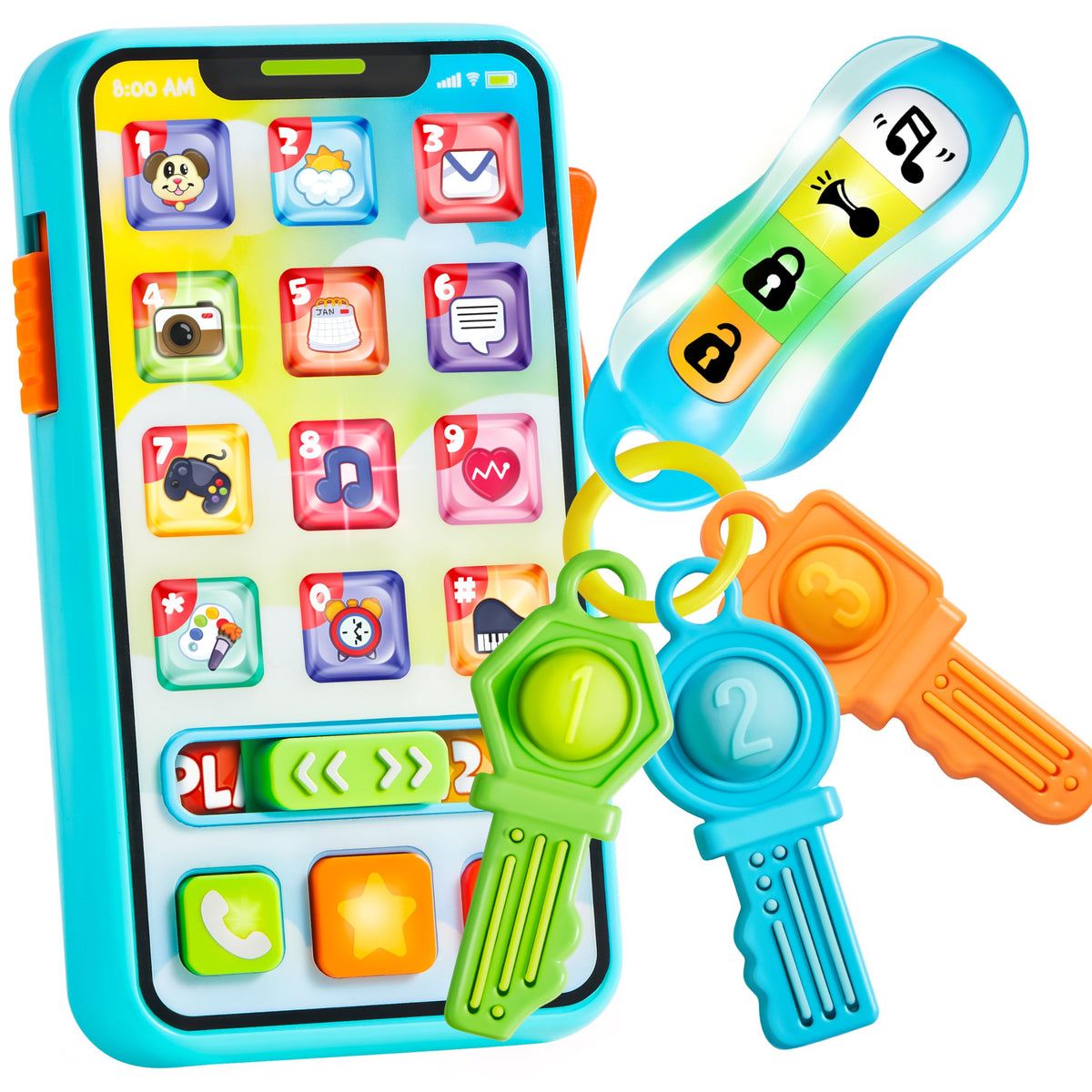Wheelin 'n Ringin- Baby Phone & Key Fob Set