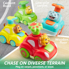 Press 'n Roll 4 Pcs Toddler Pressing Car Set