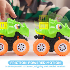 Friction Power 3pcs Dinosaur Truck Set