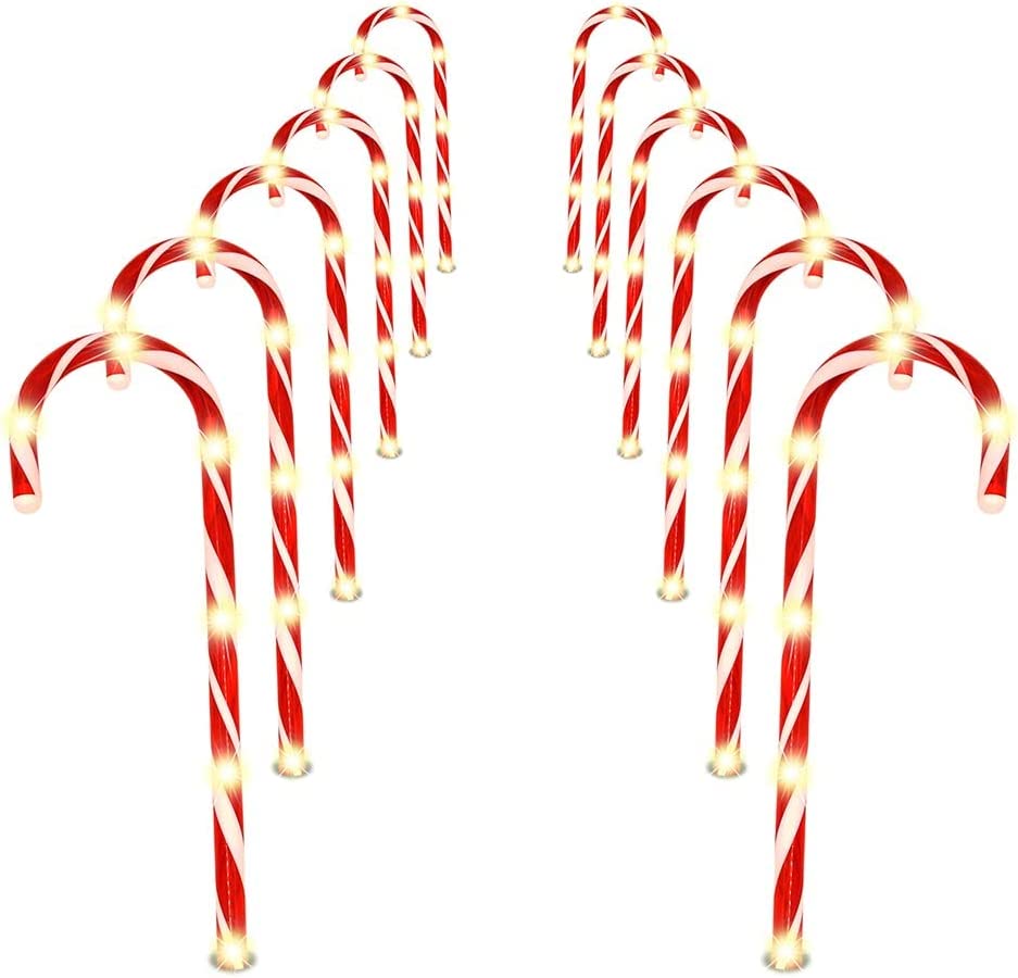 Christmas Candy Cane Pathway Markers