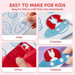 Foil Art Kit for Kids Foam Stickers, Creative Travel Toys and Birthday Gifts