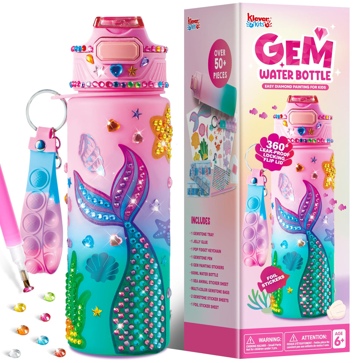 Mermaid Gem Painting Bottle