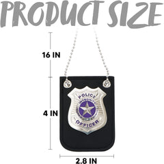 police pretend play 1silver accessories set