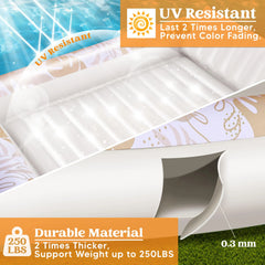 70in x 46in Large Oatmeal White Suntan Tub Pool Floats Sun Tan Tub