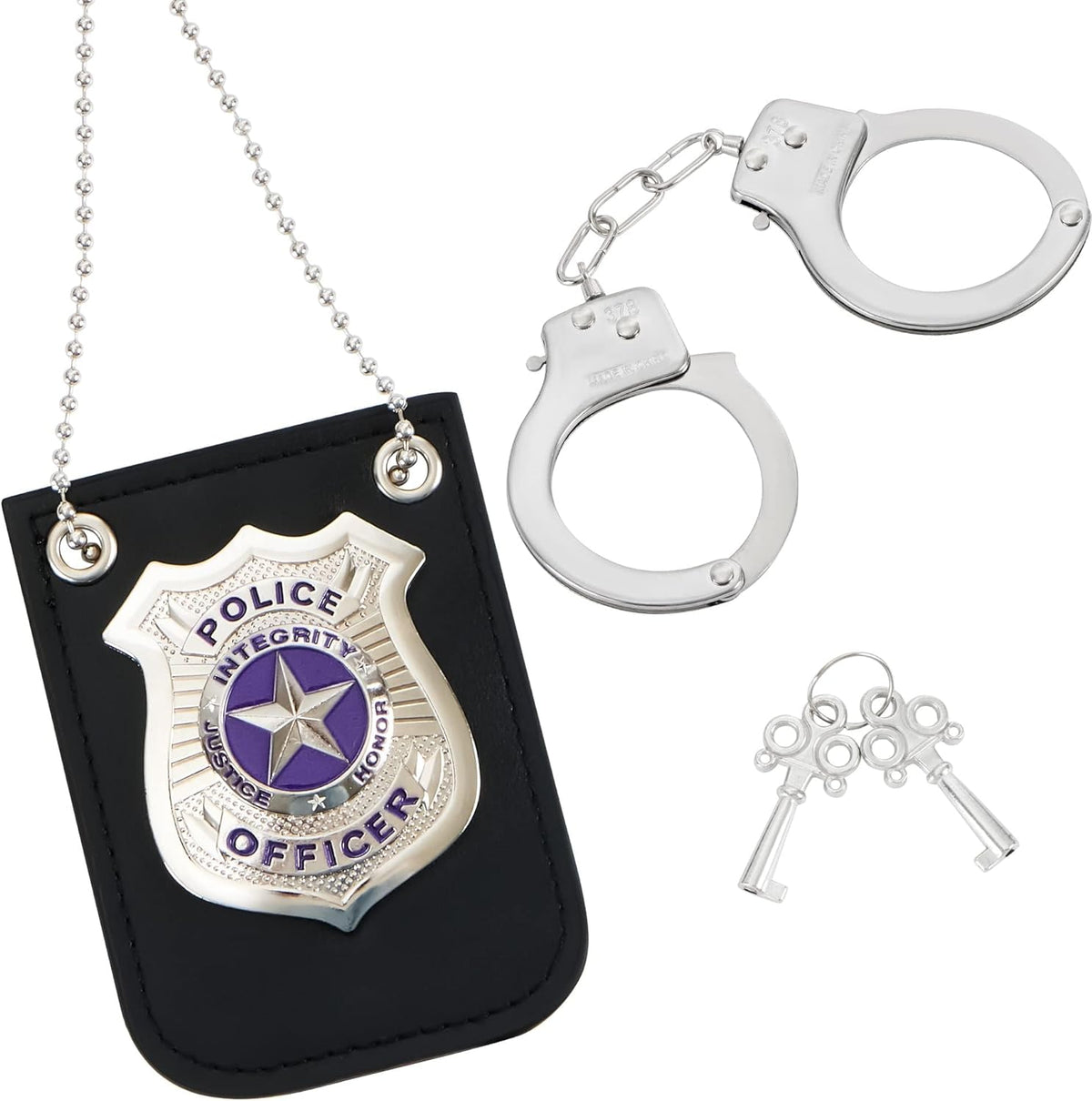 police pretend play 1silver accessories set