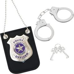 police pretend play 1silver accessories set