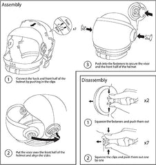 Helmet Blue and Orange Kid Astronaut