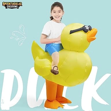 Child Ride-on Duck Inflatable Costume-M