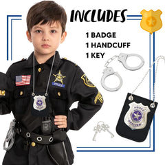 police pretend play 1silver accessories set