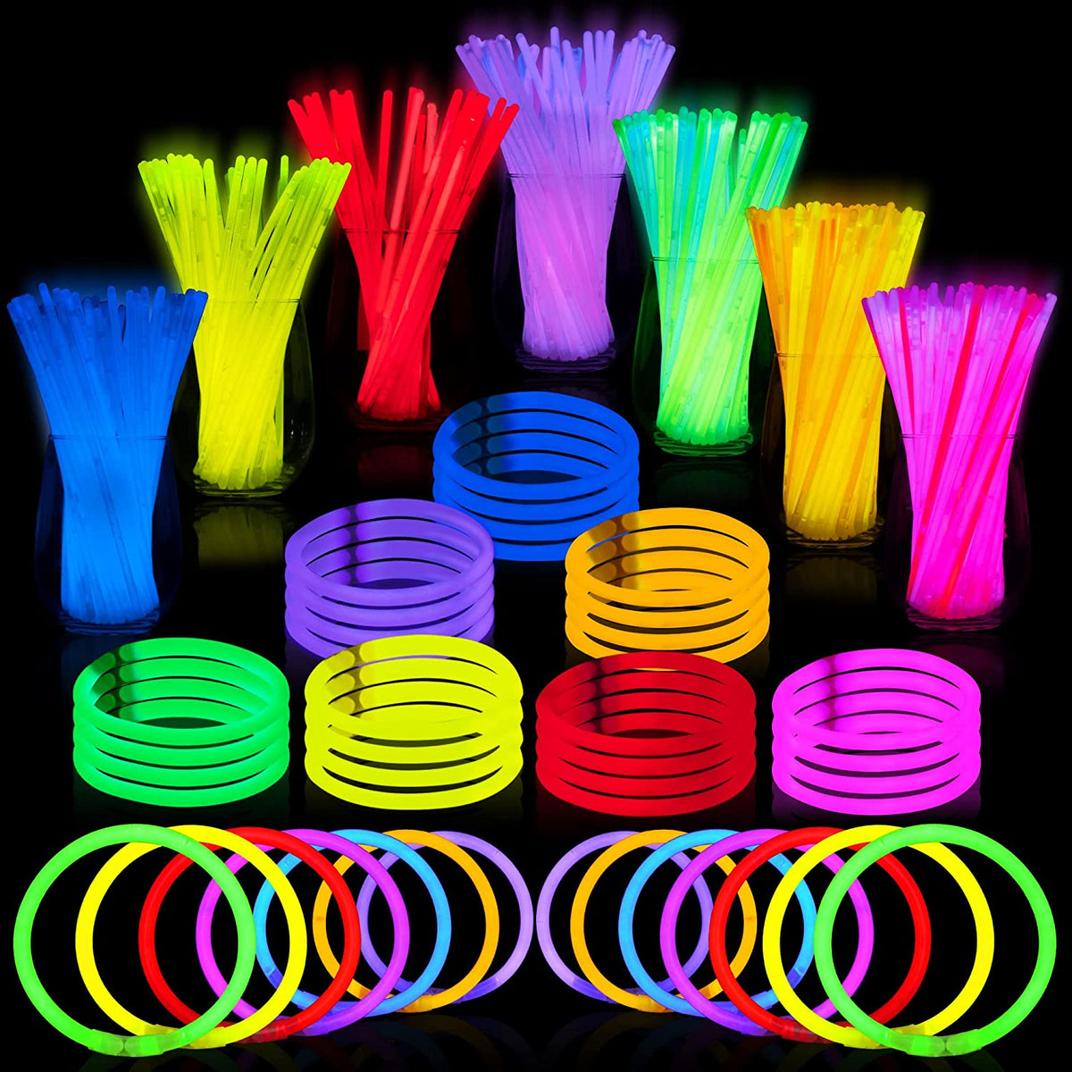 8in Glowsticks Glow Sticks, 400 Pcs