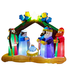 6ft Long Nativity Scene with Angels Inflatable