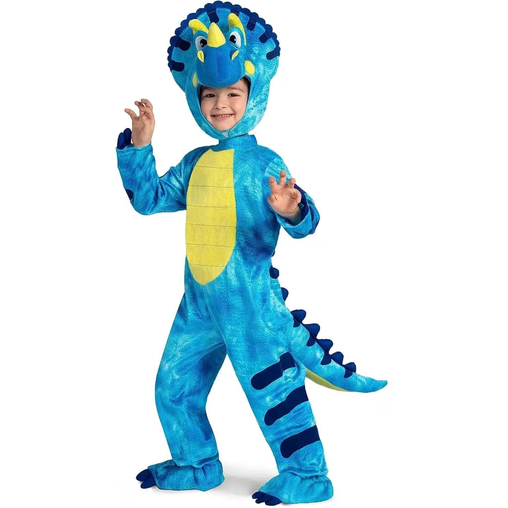 Child Boy Blue Triceratops Costume