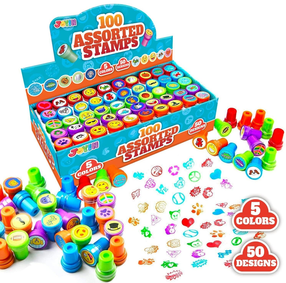 Self Ink Stampers - 100 Pcs