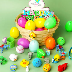120Pcs 2.4in Easter Eggs with Toys Inside for Easter Egg Hunt