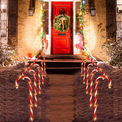 Christmas Candy Cane Pathway Markers