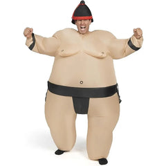 Audlt Black Belt Sumo Inflatable Costume