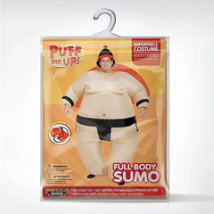 Audlt Black Belt Sumo Inflatable Costume