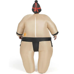 Audlt Black Belt Sumo Inflatable Costume