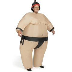 Audlt Black Belt Sumo Inflatable Costume