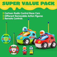 Cartoon Race Car Radio Remote Control, 2 Pack