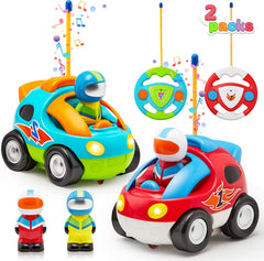 Cartoon Race Car Radio Remote Control, 2 Pack