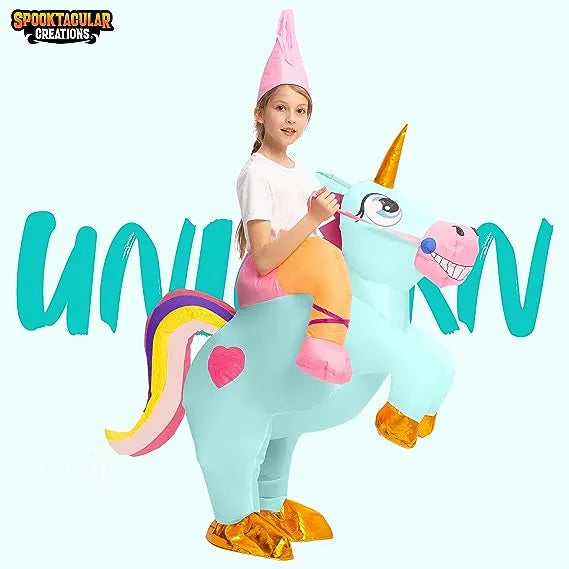 Child Ride-on Celeste Unicorn Inflatable Costum-M