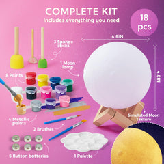 DIY 3D Moon Night Light, Moon Lamp Kit Galaxy Lamp Arts and Crafts Kit